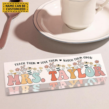 Personalized Teacher Gifts, Custom Teacher Desk Name Plate