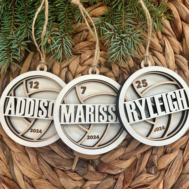 Personalized Volleyball Christmas Ornament