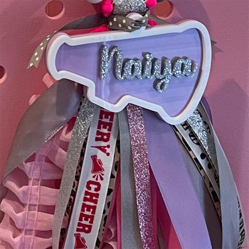 Cheer bogg bag tag, Cheerleader Tassel Charm Sport Duffle bag