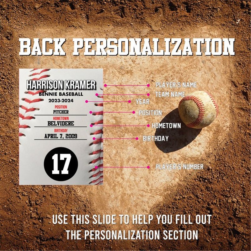Personalized UV Printed Metal Baseball Card, Personalized Sports Card