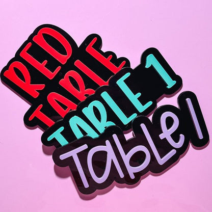 Acrylic Classroom Table Numbers