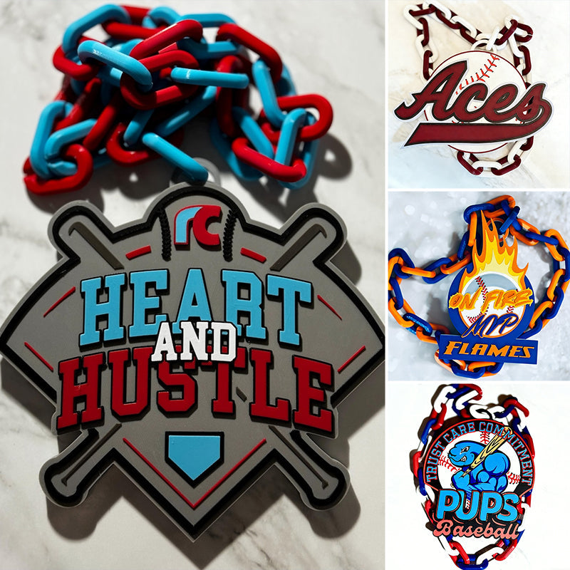 Custom Sports Turnover Chain, Oversized Medallion, Team mascot, Custom Colors, Any Logo