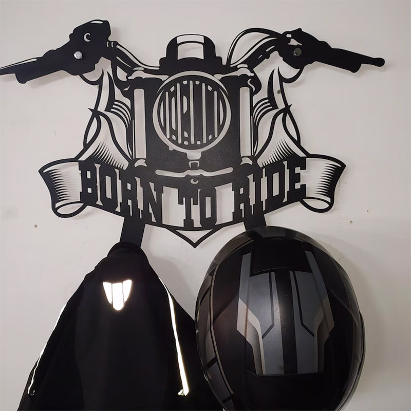 Custom Metal Motorcycle & Helmet Holder, Harley Davidson Gift