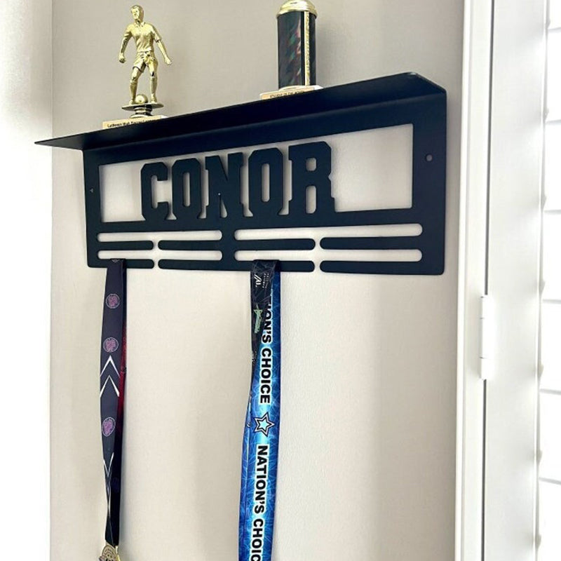 Custom Name Medal Hanger and Trophy Shelf