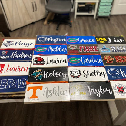 Personalized College Signs