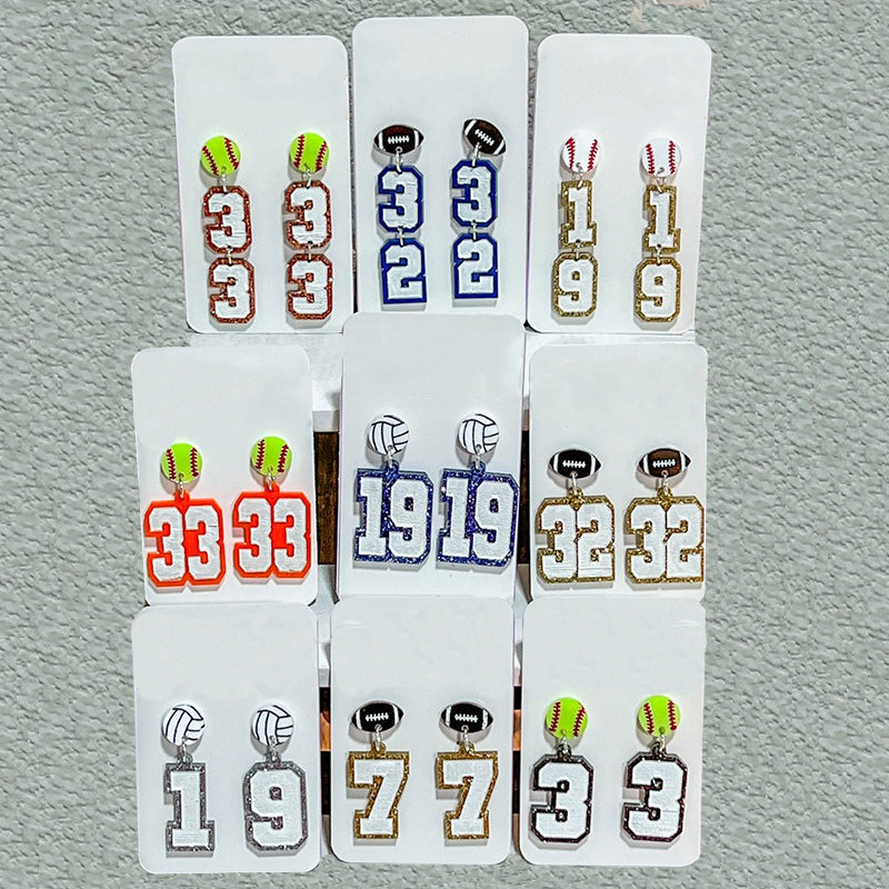 School Spirit Earrings, Sports Fan Earrings