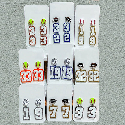 School Spirit Earrings, Sports Fan Earrings