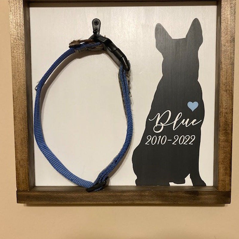 Personalized Pet Memorial Plaque with Collar Hook