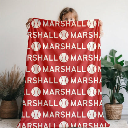 Personalized Sports Blanket - Custom Name and Graphic