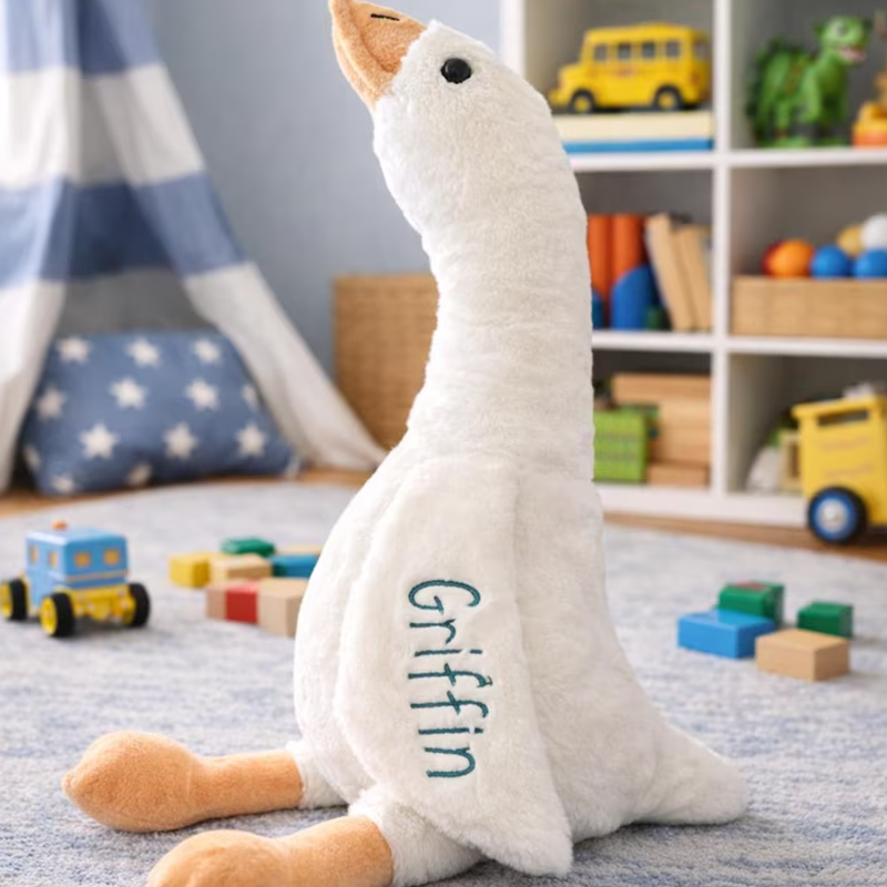 Personalized Embroidered Plush Goose