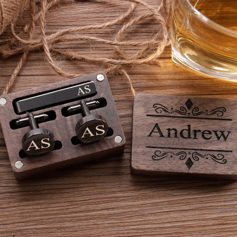 Groomsmen Cufflinks, Groomsmen Gifts, Personalized Cufflinks for Men