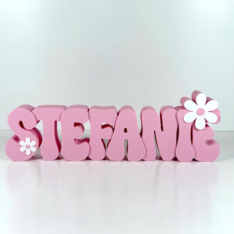 Personalized Teacher Name Plate, Daisy, Teacher Name Sign, Retro Name Sign