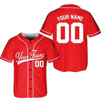 Personalized Team Name And Number Baseball Jersey, Custom Baseball