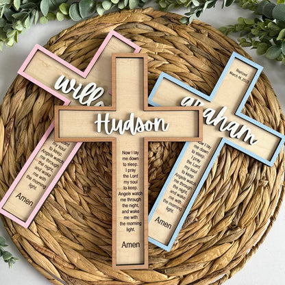 Baptism Cross/ Baptism Gift/Wooden Cross/Baby Shower Gift