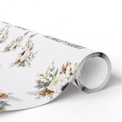 Custom Wedding Wrapping Paper Personalized Mr & Mrs Names Date Gift