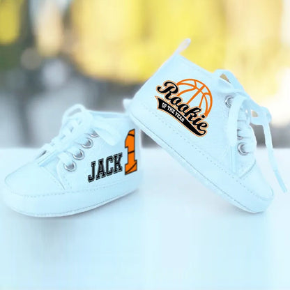 Custom Rookie Of The Year 1st Birthday Boy Shoes Baseball football Basketball Baby Shoes