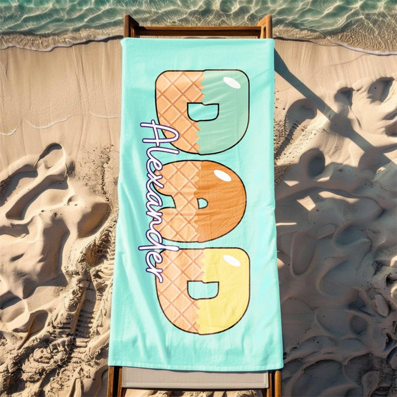 Family Matching Beach Towels, Personalized Family Gift