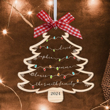 Personalized Family Tree Ornament, Family Christmas Ornaments