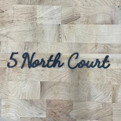 Longhand Cursive House Numbers: Regular Size