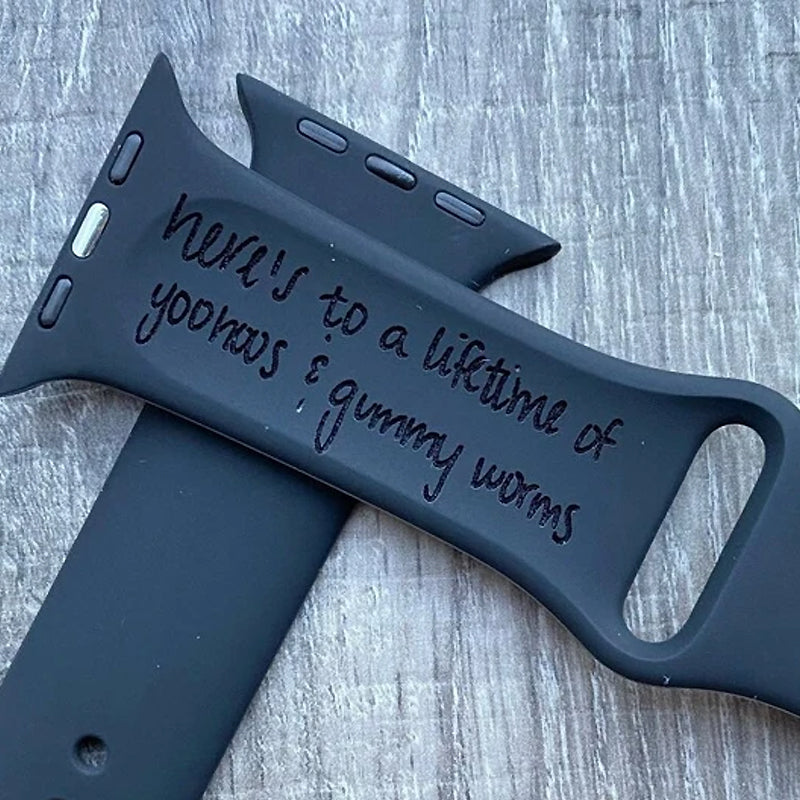 Personalized Inscription Apple Watch Bands Your Handwriting or Our Fonts