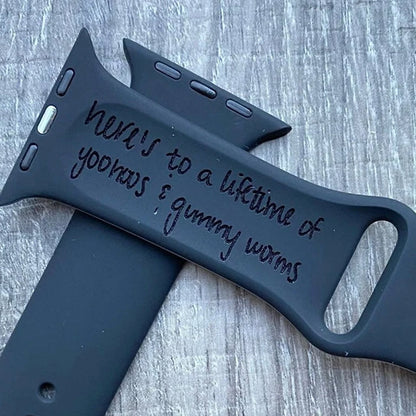 Personalized Inscription Apple Watch Bands Your Handwriting or Our Fonts