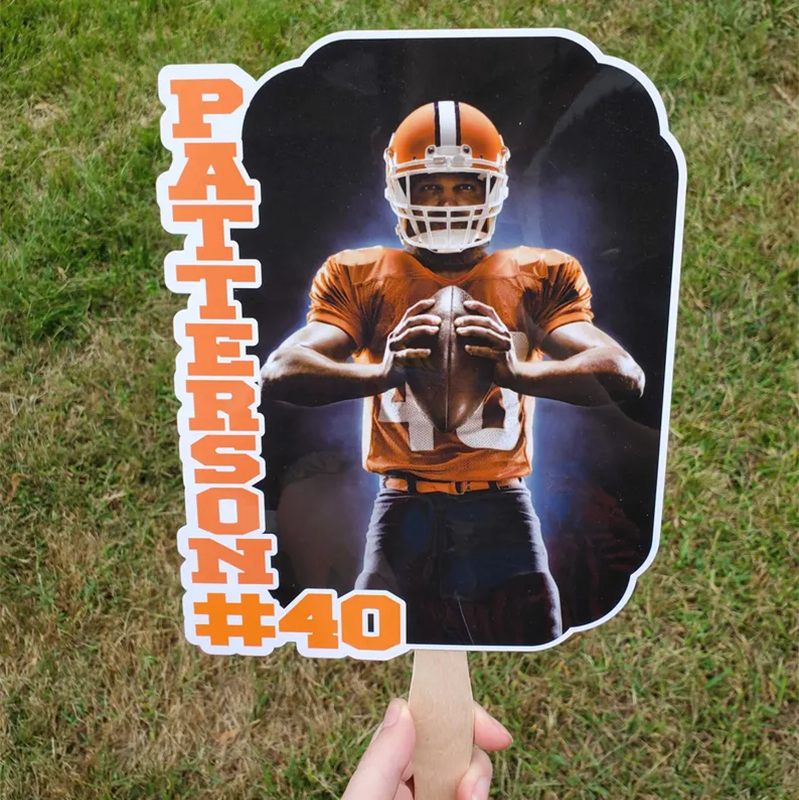 Custom Sports Face on a Stick/ Personalized Game Day Cutouts/