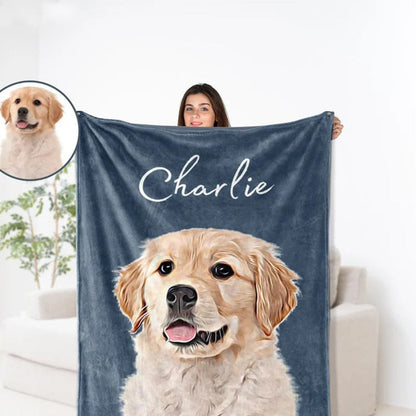 Pet Memorial Gifts Custom Printed Blanket-Photo Blanket Dog Blanket