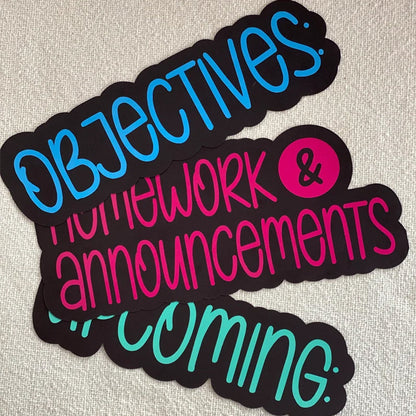 White Board Custom Magnetic Labels