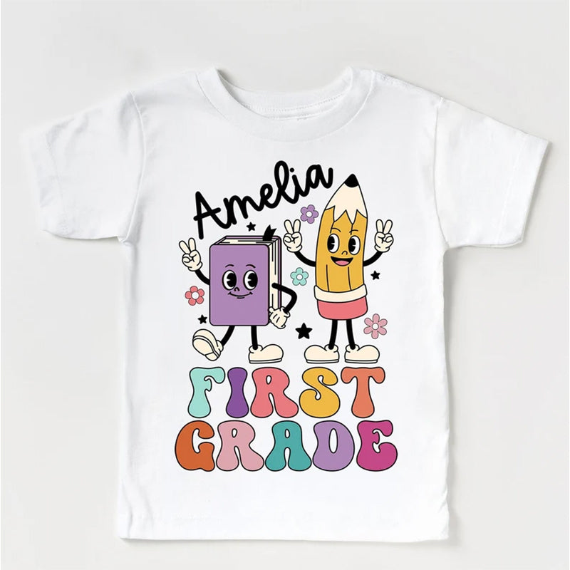 Personalized Kindergarten Shirt, Personalized Back to School Shirt Personalized First Grade Shirt