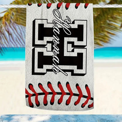 Themed Beach Towel - Personalized Name & Team Design-Customized Towel