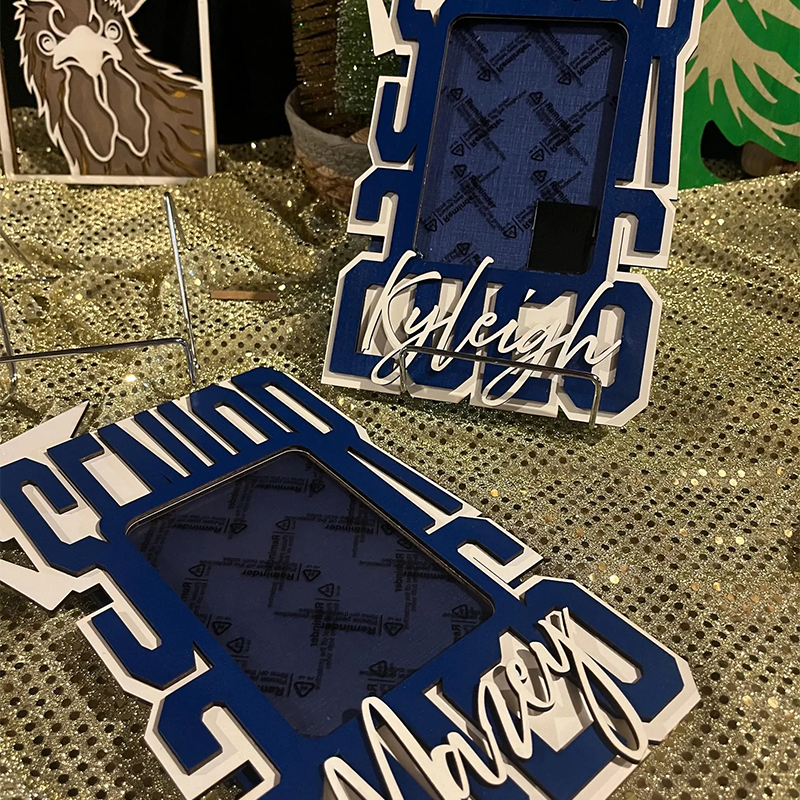 2026 Layered Wood Senior Photo Frame: Personalized Graduation Keepsake