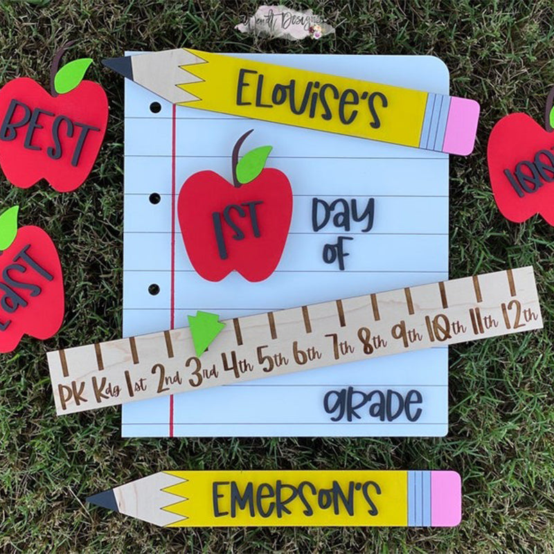 First Day of School Photo Prop, School Photos, Interchangeable School Milestones