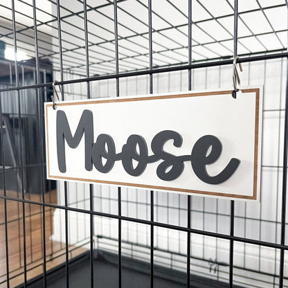 Personalized Crate Sign, Custom Dog Decor, Hanging Crate Sign, Custom Crate Sign, Dog Bone Sign