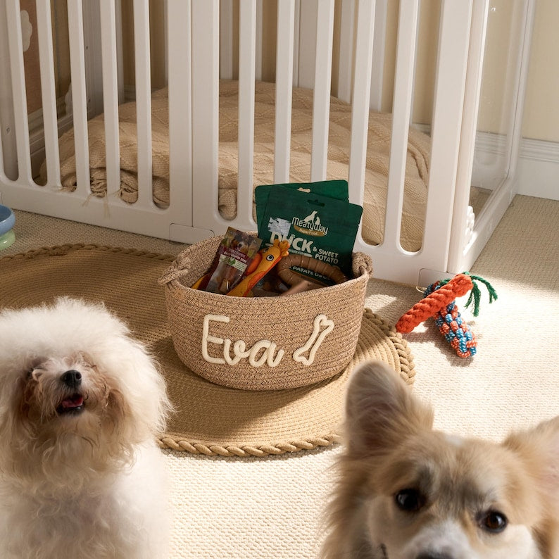 Personalized Basket | Pet Toy Box | Dog Toy Basket