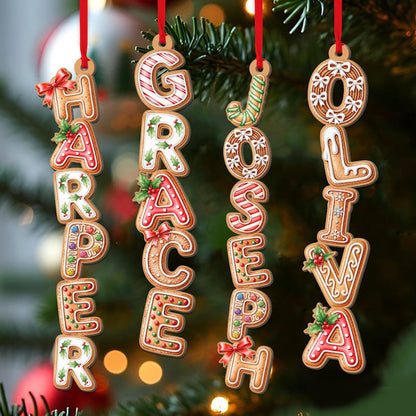 Custom Gingerbread Alphabet Ornament