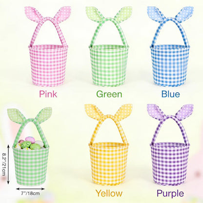 Embroidered Easter Basket Custom Kids Bunny Basket with Name