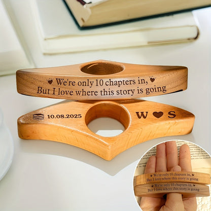 Personalized Engravable  Bookmark Stand with Custom Name & Date/Message