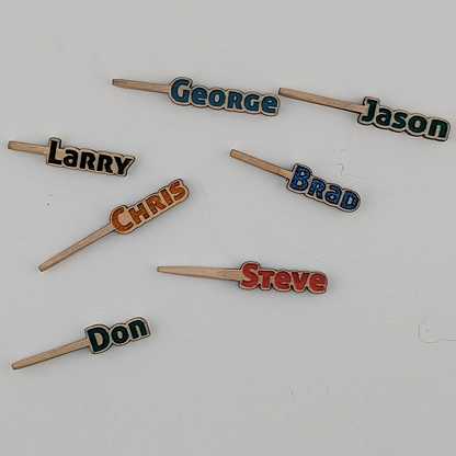 (A set of 3pcs )Personalized Names, Cribbage board pegs