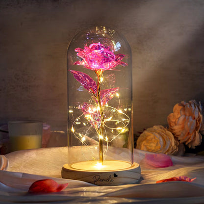 Galaxy Rose Flower Gifts,Personalized Galaxy Rose Night Light