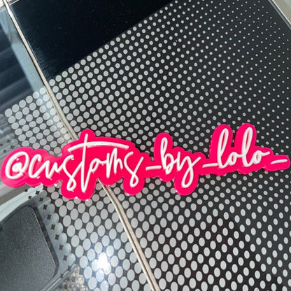Acrylic Social Media Sign, Hashtag, Username, Photo Prop