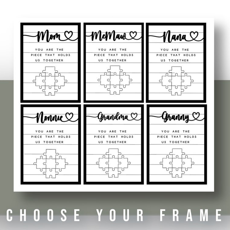 Personalized Engraved Wooden Sign Mothers Day Puzzle Sign Fathers Day Gift Valentines Day Sign Significant Other Gift