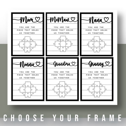 Personalized Engraved Wooden Sign Mothers Day Puzzle Sign Fathers Day Gift Valentines Day Sign Significant Other Gift