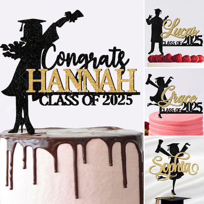 Personalized Graduation Congrats Decor Cake Topper Class of 2026