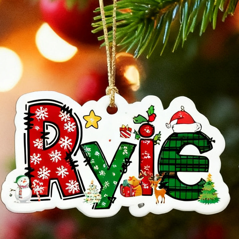 Custom Name Ornaments, Christmas Gift