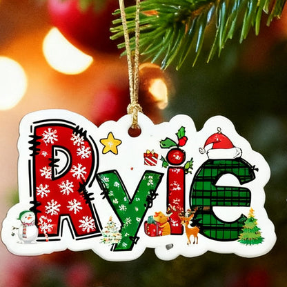 Custom Name Ornaments, Christmas Gift