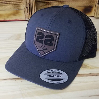 Personalized Player Number Leather Patch Hat