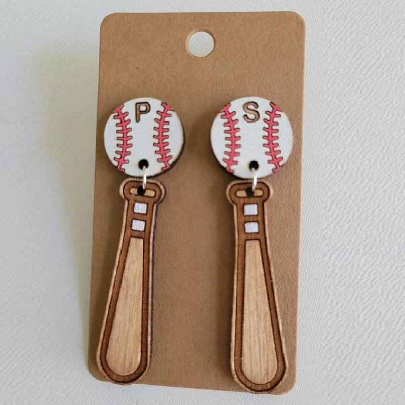 BASEBALL or SOFTBALL EARRINGS + Personalized gift