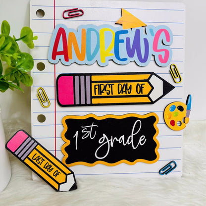 Personalized First Day of School Sign, 1st Day of Preschool
