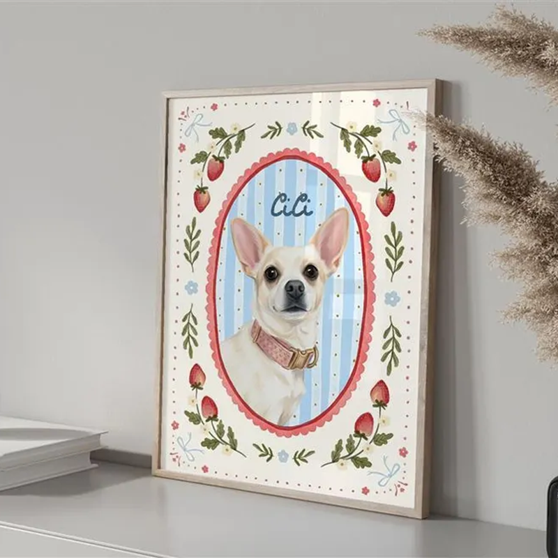 Mini Custom Watercolor Pet Portrait, Dog Portraits from Photos, Pet Memorial Art