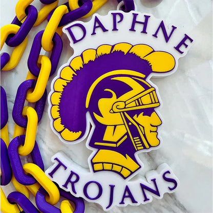 Any Logo Custom Sports Turnover Chain, Oversized Medallion, Team mascot